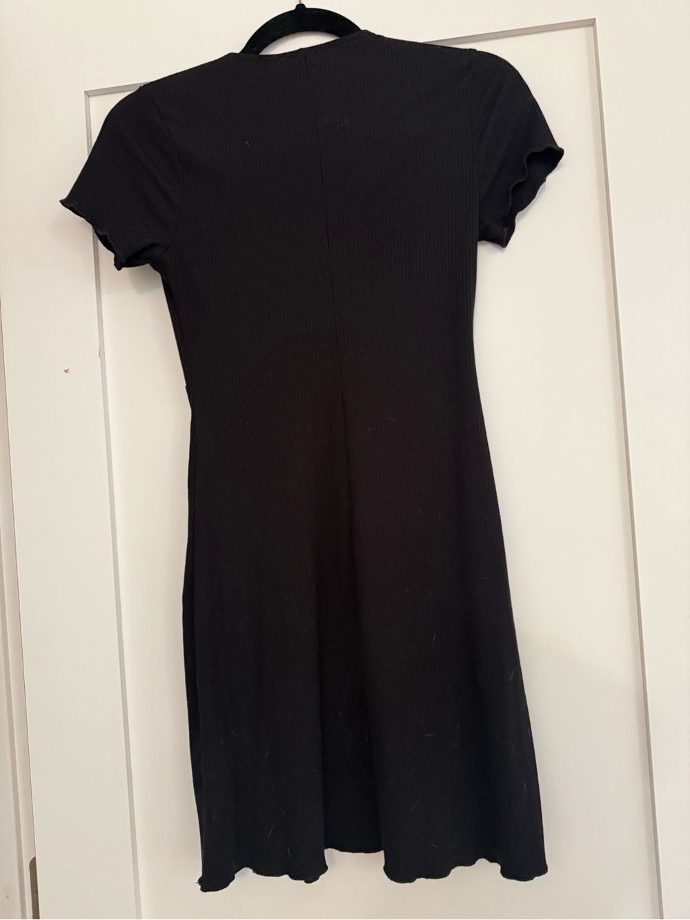 bp Black Tie-Front Ribbed Mini Dress - Picture 2 of 3